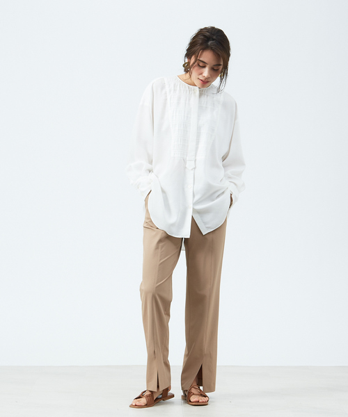 qualite（カリテ）の「2WAYストレッチセンターベンツパンツ（その他パンツ・レディース・ブラック/グリーン/モカ/ライトブルー・40/38/36）」の16枚目の写真