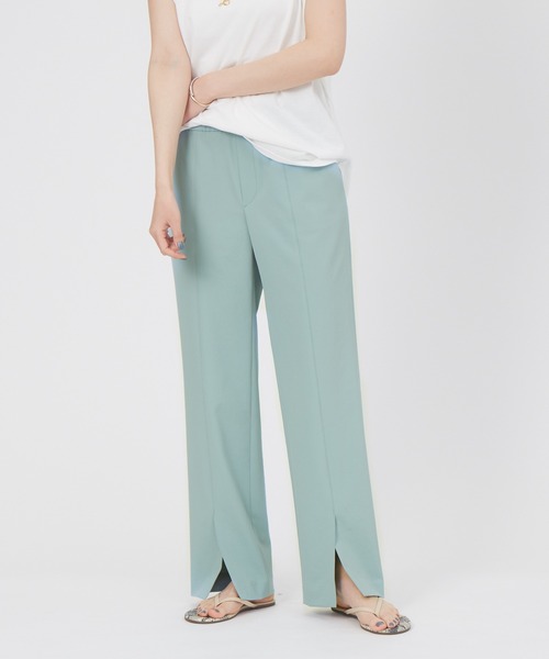 qualite（カリテ）の「2WAYストレッチセンターベンツパンツ（その他パンツ・レディース・ブラック/グリーン/モカ/ライトブルー・40/38/36）」の4枚目の写真