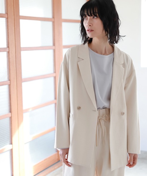 LAKOLE(ラコレ)の「サマーツイードダブルジャケット / 933530(テーラードジャケット・レディース・オフホワイト/ネイビー/キャメル・SMALL/MEDIUM)」の18枚目の写真