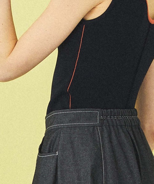 【INella(イネラ)】2WAYトリムニットタンク　新品未使用タグ付き INella（イネラ）の「【INella(イネラ)】2WAYトリムニットタンク