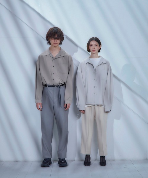 Loose/ルース（ルース）の「ボリュームスリーブ ドレープオープンカラーシャツ（シャツ/ブラウス・メンズ・ライトグレー/ライトブルー/ブラック/グレイッシュベージュ・S/M/L）」の11枚目の写真