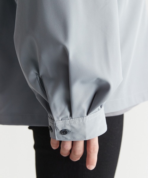 Loose/ルース（ルース）の「ボリュームスリーブ ドレープオープンカラーシャツ（シャツ/ブラウス・メンズ・ライトグレー/ライトブルー/ブラック/グレイッシュベージュ・S/M/L）」の21枚目の写真