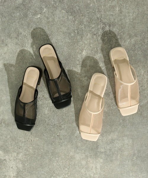 Factor=(ファクターイコール)の「チュールミュール/サンダル(サンダル・レディース・ブラック/アイボリー・M/L/S)」の4枚目の写真