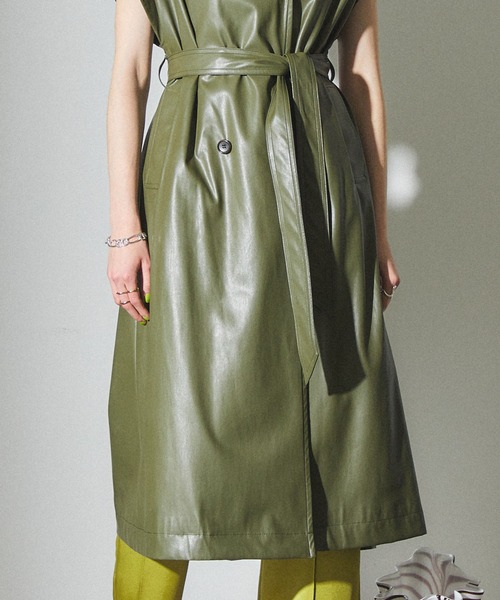 PUBLIC TOKYO（パブリックトウキョウ）の「ヴィーガンレザージレ（その他アウター・レディース・カーキ・FREE）」の10枚目の写真