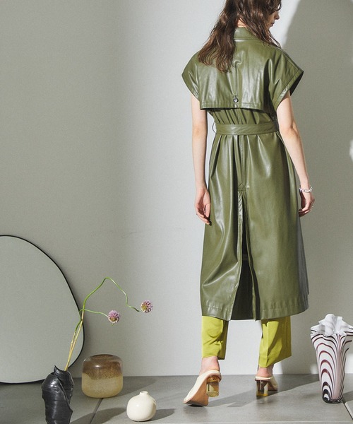 PUBLIC TOKYO（パブリックトウキョウ）の「ヴィーガンレザージレ（その他アウター・レディース・カーキ・FREE）」の6枚目の写真