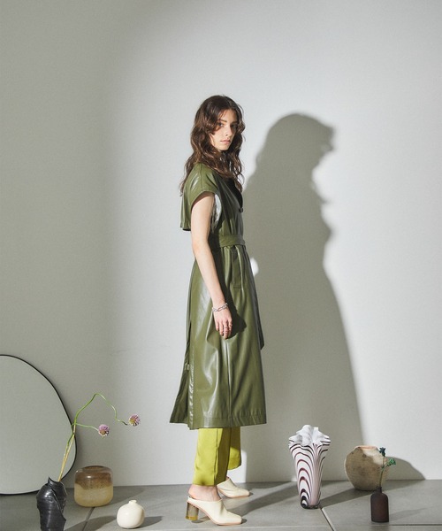 PUBLIC TOKYO（パブリックトウキョウ）の「ヴィーガンレザージレ（その他アウター・レディース・カーキ・FREE）」の3枚目の写真