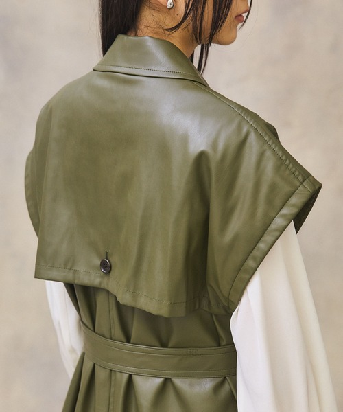 PUBLIC TOKYO（パブリックトウキョウ）の「ヴィーガンレザージレ（その他アウター・レディース・カーキ・FREE）」の20枚目の写真