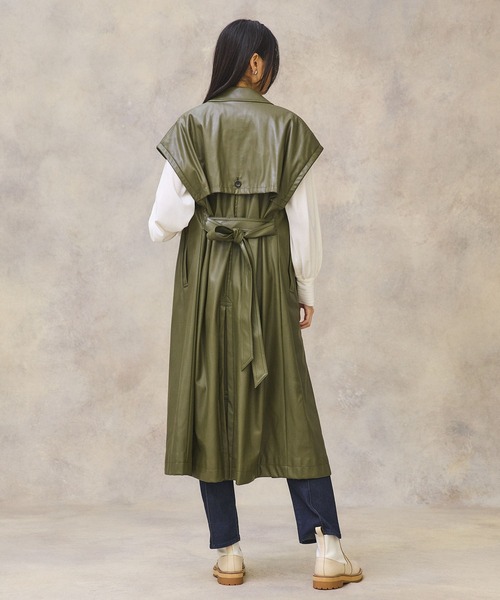 PUBLIC TOKYO（パブリックトウキョウ）の「ヴィーガンレザージレ（その他アウター・レディース・カーキ・FREE）」の15枚目の写真