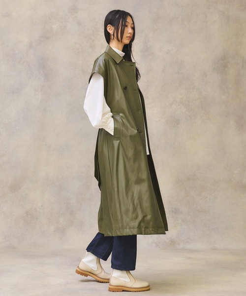PUBLIC TOKYO（パブリックトウキョウ）の「ヴィーガンレザージレ（その他アウター・レディース・カーキ・FREE）」の16枚目の写真