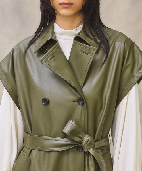 PUBLIC TOKYO（パブリックトウキョウ）の「ヴィーガンレザージレ（その他アウター・レディース・カーキ・FREE）」の17枚目の写真