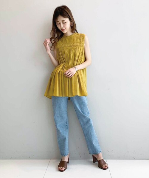 DRESSTERIOR◆製品染ピンタックブラウス/38/コットン/WHT/無地/085-82040 DRESSTERIOR（ドレステリア）の「◇インドコットンピンタック