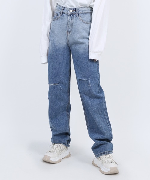 Figments(フィグメンツ)の「グラデーションデニムパンツ(デニムパンツ・レディース・ライトインディゴブルー・SMALL/MEDIUM)」の5枚目の写真