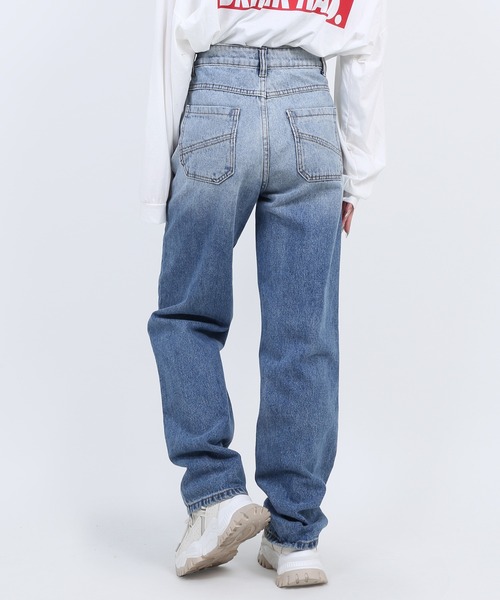 Figments(フィグメンツ)の「グラデーションデニムパンツ(デニムパンツ・レディース・ライトインディゴブルー・SMALL/MEDIUM)」の6枚目の写真