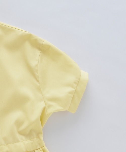 PURIL（ピュリル）の「【PURIL】バンドカラーゆるシャツ半袖ワンピース（シャツワンピース・レディース・ブラック/イエロー/ブルー系その他・S/M/L/XS）」の8枚目の写真