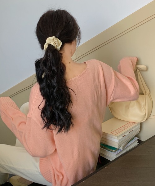 ABITOKYO(アビトーキョー)の「Vネックカーディガン(カーディガン/ボレロ・レディース・ブラック/パープル/グレー/ブルー/イエロー/ピンク/ライトグリーン・FREE)」の19枚目の写真