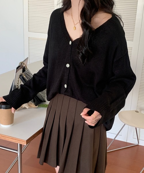 ABITOKYO(アビトーキョー)の「Vネックカーディガン(カーディガン/ボレロ・レディース・ブラック/パープル/グレー/ブルー/イエロー/ピンク/ライトグリーン・FREE)」の22枚目の写真