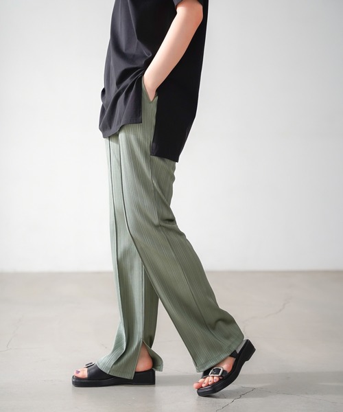 PAGEBOY（ページボーイ）の「スマートイージーテレコパンツ（その他パンツ・レディース・オリーブ/グレイッシュベージュ/ブラック・FREE）」の7枚目の写真