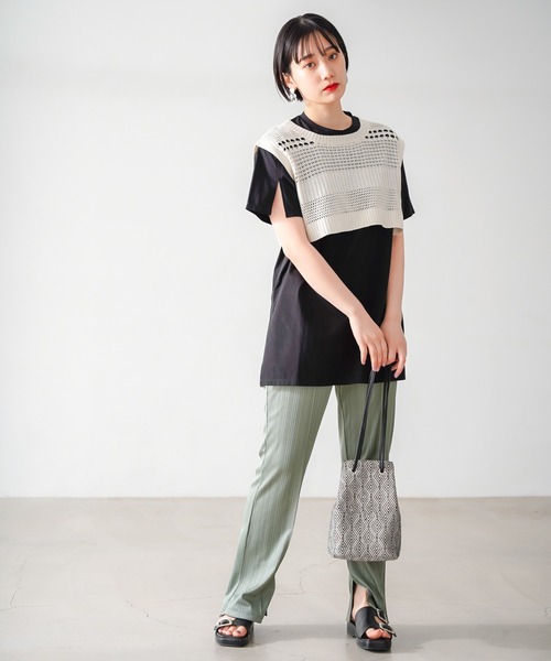 PAGEBOY（ページボーイ）の「スマートイージーテレコパンツ（その他パンツ・レディース・オリーブ/グレイッシュベージュ/ブラック・FREE）」の11枚目の写真