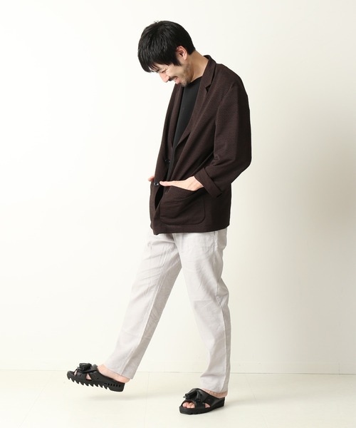 JOURNAL STANDARD relume（ジャーナルスタンダード　レリューム）の「TEC AIR JERSEY リラックスジャケット（テーラードジャケット・メンズ・ネイビー/ブラウン・SMALL/MEDIUM/LARGE）」の5枚目の写真