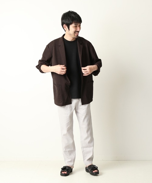 JOURNAL STANDARD relume（ジャーナルスタンダード　レリューム）の「TEC AIR JERSEY リラックスジャケット（テーラードジャケット・メンズ・ネイビー/ブラウン・SMALL/MEDIUM/LARGE）」の6枚目の写真