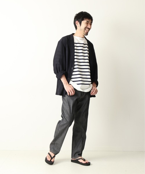 JOURNAL STANDARD relume（ジャーナルスタンダード　レリューム）の「TEC AIR JERSEY リラックスジャケット（テーラードジャケット・メンズ・ネイビー/ブラウン・SMALL/MEDIUM/LARGE）」の9枚目の写真