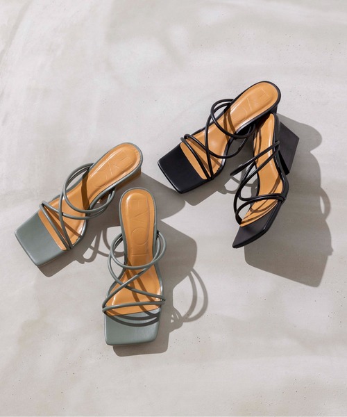 EVOL(イーボル)の「スクエアトゥサンダル(サンダル・レディース・ブラック/グレー・S/M/L)」の16枚目の写真