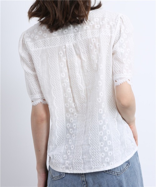 セール】レース刺繍ブラウス（シャツ/ブラウス）｜MAISON DE