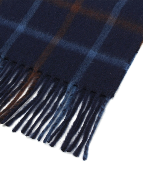 UNITED ARROWS（ユナイテッドアローズ）の「＜BOW＆ARROWS(ボウ アンド アローズ）＞CHK ANG/MIX STL（ストール/ショール・メンズ・ケリー/コバルトブルー/ホワイト・フリー）」の4枚目の写真