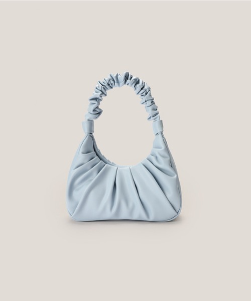 yuue' ( wear )（ユーイ）の「2wayレザーギャザーハンドバッグ ショルダーバッグ（ハンドバッグ・レディース・ベージュ/ライトブルー・FREE）」の14枚目の写真