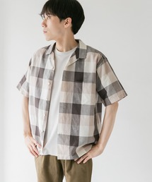 URBAN RESEARCH DOORS | ブロックチェックオープンカラーシャツ(シャツ/ブラウス)