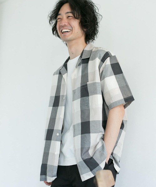 URBAN RESEARCH DOORS(アーバンリサーチドアーズ)の「ブロックチェックオープンカラーシャツ(シャツ/ブラウス・メンズ・ブラウン/グレー/カーキ・40/38)」の18枚目の写真
