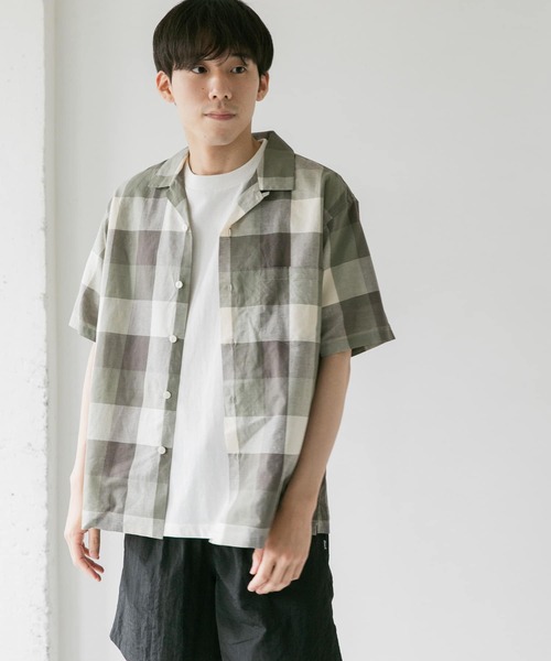 URBAN RESEARCH DOORS(アーバンリサーチドアーズ)の「ブロックチェックオープンカラーシャツ(シャツ/ブラウス・メンズ・ブラウン/グレー/カーキ・40/38)」の22枚目の写真