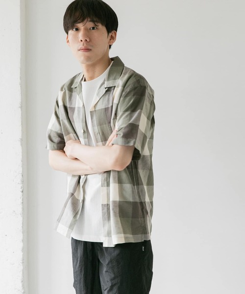 URBAN RESEARCH DOORS(アーバンリサーチドアーズ)の「ブロックチェックオープンカラーシャツ(シャツ/ブラウス・メンズ・ブラウン/グレー/カーキ・40/38)」の16枚目の写真