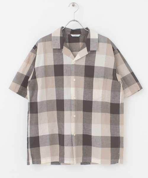 URBAN RESEARCH DOORS(アーバンリサーチドアーズ)の「ブロックチェックオープンカラーシャツ(シャツ/ブラウス・メンズ・ブラウン/グレー/カーキ・40/38)」の17枚目の写真
