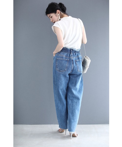 cawaii（カワイイ）の「パールが輝くハイウエストデニムパンツ