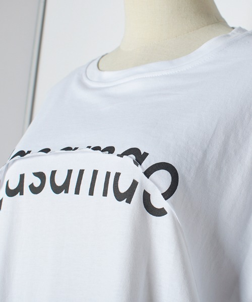 Futier land（フューティアランド）の「カッティングロゴTシャツ（Tシャツ/カットソー・レディース・ホワイト/ブラック・FREE）」の7枚目の写真