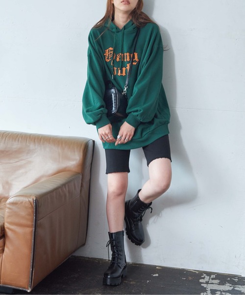 WEGO（ウィゴー）の「WEGO/ボリュームスリーブプルパーカー（パーカー・レディース・ダークグリーン/ネイビー/オートミール・FREE）」の7枚目の写真