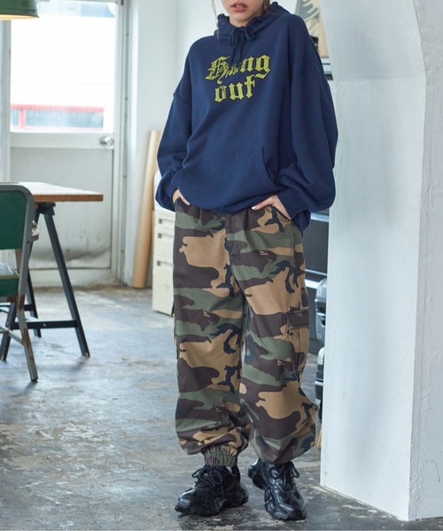 WEGO（ウィゴー）の「WEGO/ボリュームスリーブプルパーカー（パーカー・レディース・ダークグリーン/ネイビー/オートミール・FREE）」の14枚目の写真