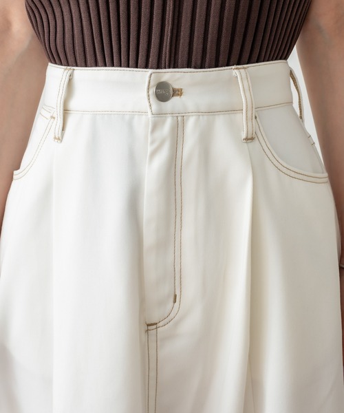 mystic（ミスティック）の「Wrangler別注フレアロングスカート（スカート・レディース・オフホワイト/ブラック/ブルー・1/2）」の7枚目の写真