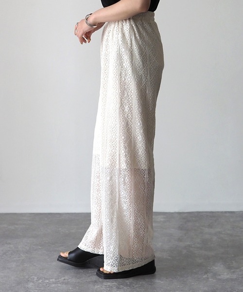 Riberry（リベリー）の「レースイージーパンツ（その他パンツ・レディース・ブラック/ベージュ/ブラウン/アイボリー・MEDIUM）」の6枚目の写真