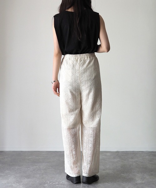 Riberry（リベリー）の「レースイージーパンツ（その他パンツ・レディース・ブラック/ベージュ/ブラウン/アイボリー・MEDIUM）」の7枚目の写真