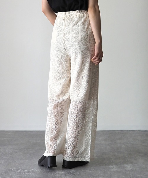 Riberry（リベリー）の「レースイージーパンツ（その他パンツ・レディース・ブラック/ベージュ/ブラウン/アイボリー・MEDIUM）」の8枚目の写真