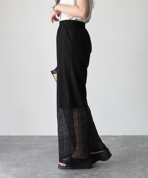 Riberry（リベリー）の「レースイージーパンツ（その他パンツ・レディース・ブラック/ベージュ/ブラウン/アイボリー・MEDIUM）」の10枚目の写真