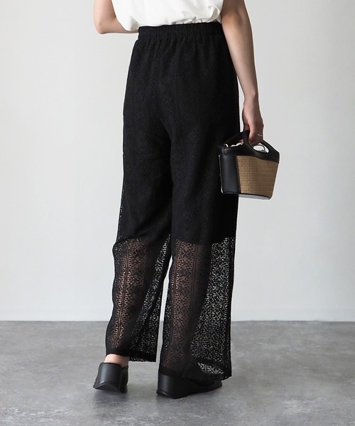 Riberry（リベリー）の「レースイージーパンツ（その他パンツ・レディース・ブラック/ベージュ/ブラウン/アイボリー・MEDIUM）」の12枚目の写真