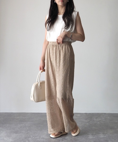 Riberry（リベリー）の「レースイージーパンツ（その他パンツ・レディース・ブラック/ベージュ/ブラウン/アイボリー・MEDIUM）」の17枚目の写真