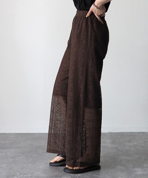 Riberry（リベリー）の「レースイージーパンツ（その他パンツ・レディース・ブラック/ベージュ/ブラウン/アイボリー・MEDIUM）」の14枚目の写真