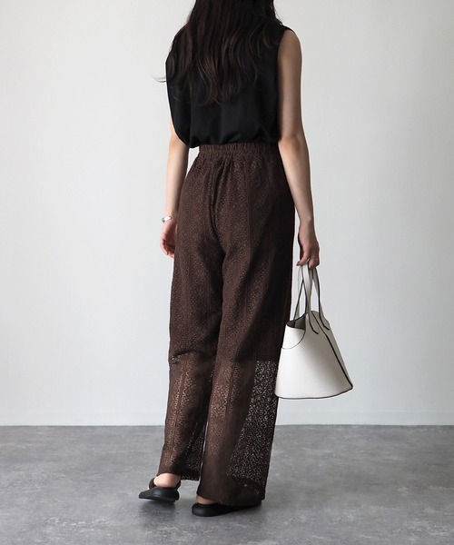 Riberry（リベリー）の「レースイージーパンツ（その他パンツ・レディース・ブラック/ベージュ/ブラウン/アイボリー・MEDIUM）」の16枚目の写真