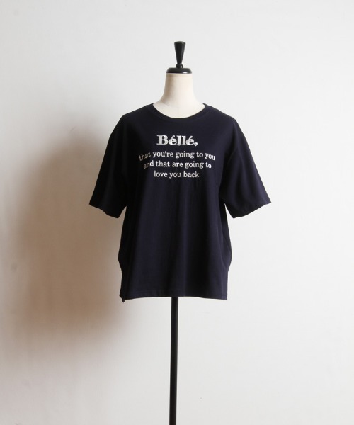 Cookie Chocolate(クッキーチョコレート)の「Belle刺繍Tシャツ《bibiroom select》(Tシャツ/カットソー・レディース・ホワイト/ネイビー・M)」の11枚目の写真