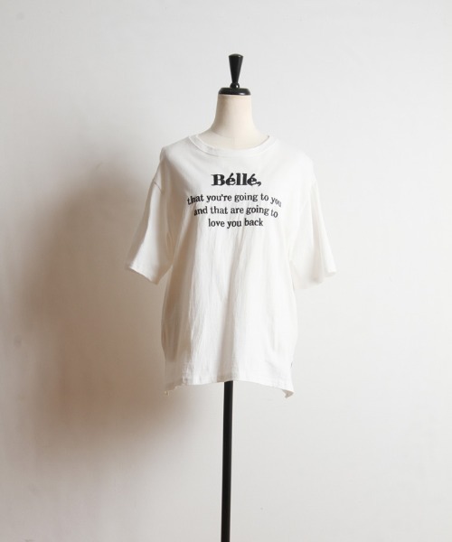 Cookie Chocolate(クッキーチョコレート)の「Belle刺繍Tシャツ《bibiroom select》(Tシャツ/カットソー・レディース・ホワイト/ネイビー・M)」の12枚目の写真