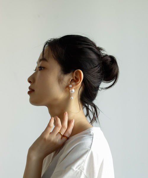 Birthday room（バースデイルーム）の「さり気なく個性をプラス。ドロップパールピアス（ピアス（両耳用）・レディース・ゴールド・FREE）」の9枚目の写真